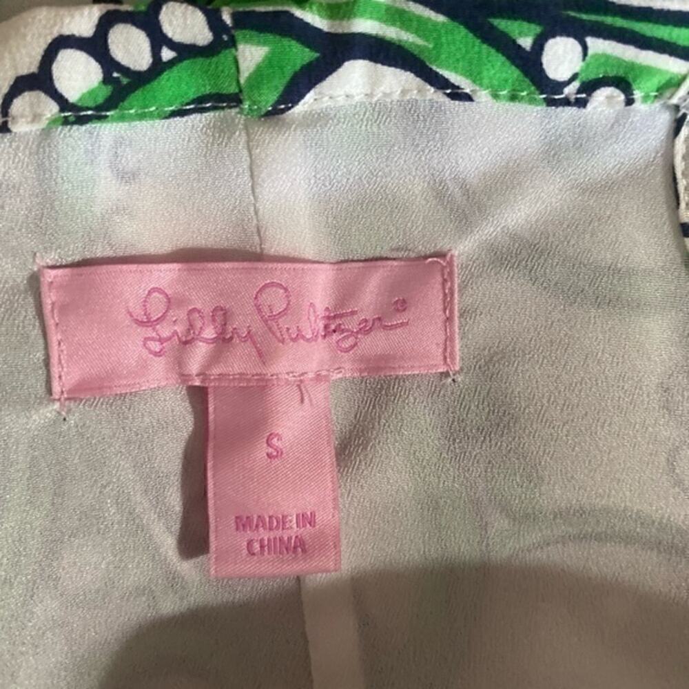 Lilly Pulitzer Shape Up or Ship Out Go Go Green Silk Sleeveless Slip Dress Small - Picture 5 of 5